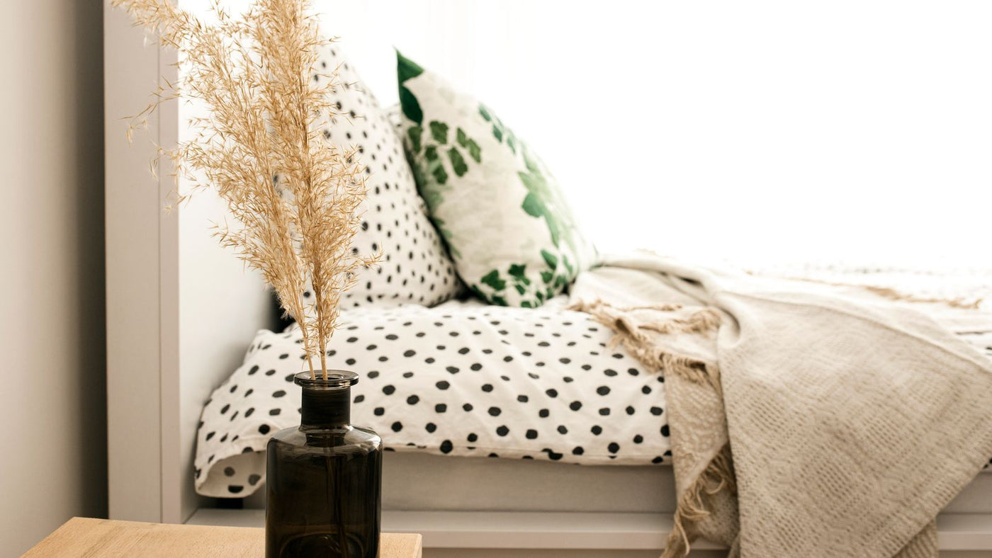 Soft pillows on a bed
