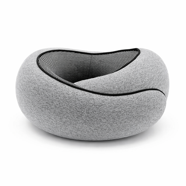 Travel Neck Pillow Memory Foam U-Shaped Pillow Snail Style Travel Neck Support Portable Adjustable Soft Noon Break Sleep Pillows — hero white