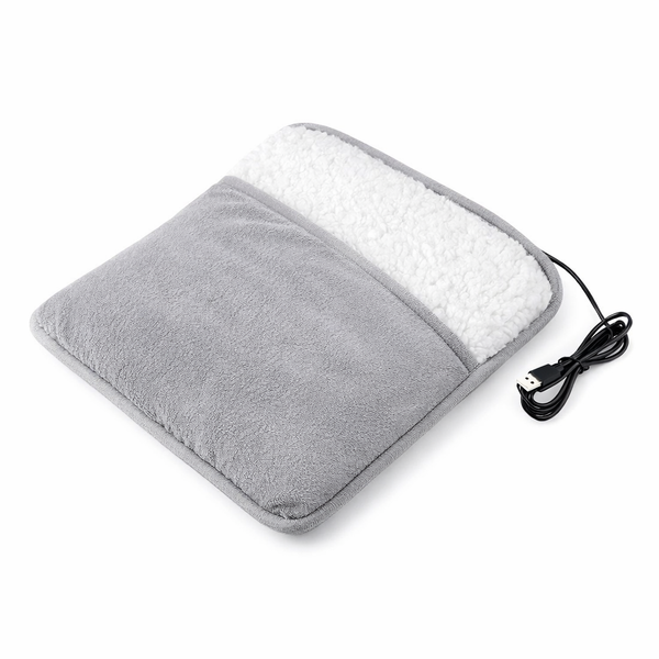 Foot Warmer Winter Electric Foot Heating Pad Soft Flannel Washable Foot Warmer Constant Temperature Heating Foot Warming Mat — hero white