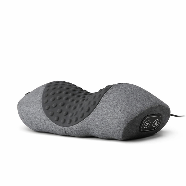 Electric Neck Massager Cervical Pillow Hot Compress Neck Stretch Heating Vibration Neck Shoulder Massage Pillow Back Traction — hero white