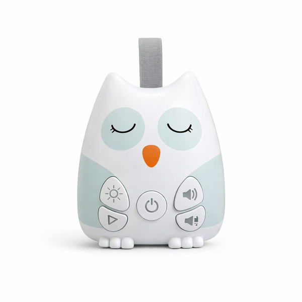 Portable White Noise Sound Machine for Baby 30 Soothing Sounds Crying Sensor for Infants with Night Light Timer Rechargeable — hero white