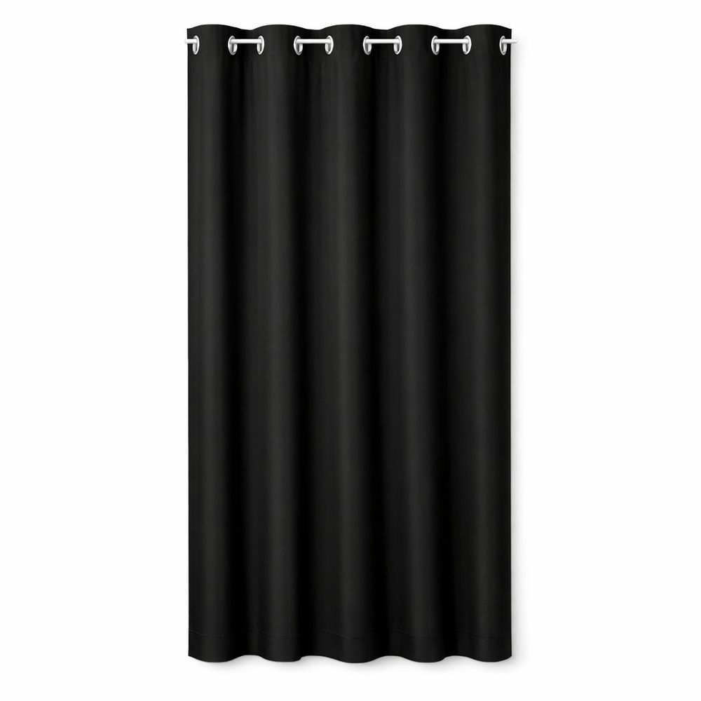 1Panel Solid 100% Blackout Curtains with Grommets, Total Privacy Drapes for Bedroom, Living Room, Home Decor,Lightweight Curtain — hero white