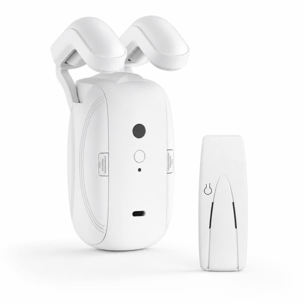 1/2PCS Tuya Smart Wifi Curtain Robot (With Gateway), Roman Rod Track, APP Remote Control,Voice Control,Single/Double Opening — hero white