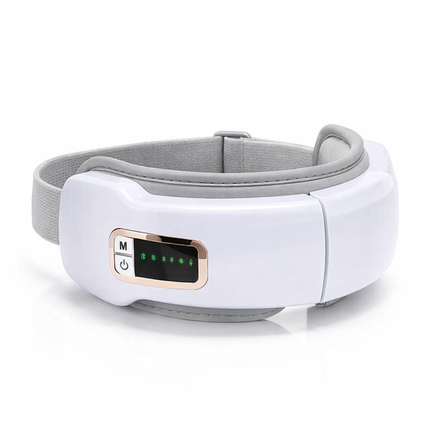 Foldable Eye Air Pressure Massager Airbag Vibration Massage Hot Compress Bluetooth Music Relieve Eye Dry Fatigue Smart Glasses — hero white