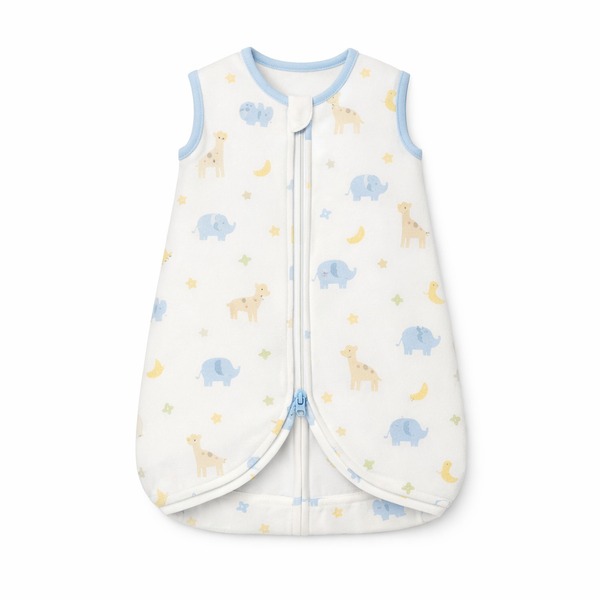 Baby Sleeping Bag Newborn Baby Swaddle Sleeveless Sleep Sack Summer Thin 100% Cotton Soft 2-Ways Zipper Diaper Changing Bag — hero white