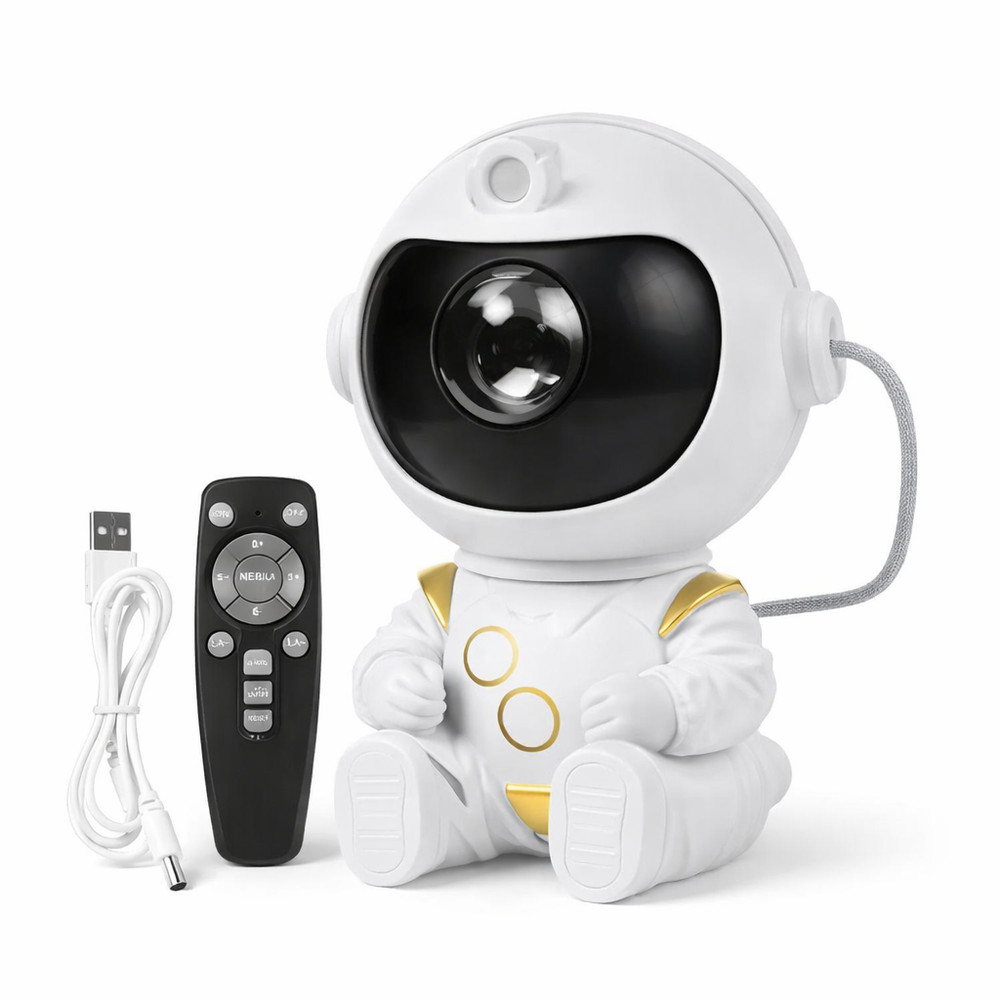 Astronaut LED Star Projector Night Light Galaxy Projectors Bluetooth Speaker for Bedroom Room Decor Kids Gift Starry Sky Lamp — hero white