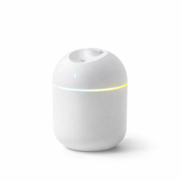 270ML USB Air Humidifier with Cool Mist Aroma Diffuser LED Night Light and Power-Off Protect Feature for Home and Office — hero white