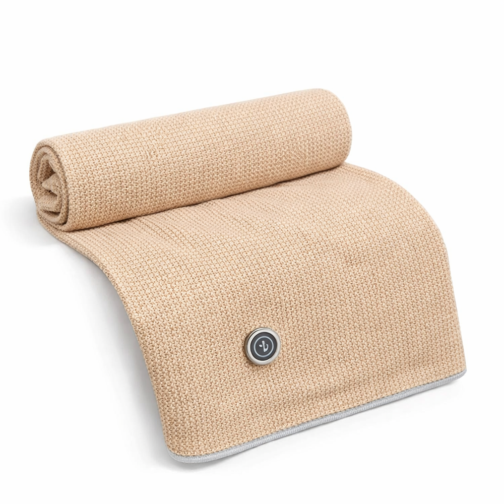 Heated Blanket USB Wearable Electric Blanket Portable Warmer Blanket for Shoulder Electric Heating Shawl with 3 Tem Setting — hero white