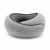 Travel Neck Pillow Memory Foam U-Shaped Pillow Snail Style Travel Neck Support Portable Adjustable Soft Noon Break Sleep Pillows — hero white