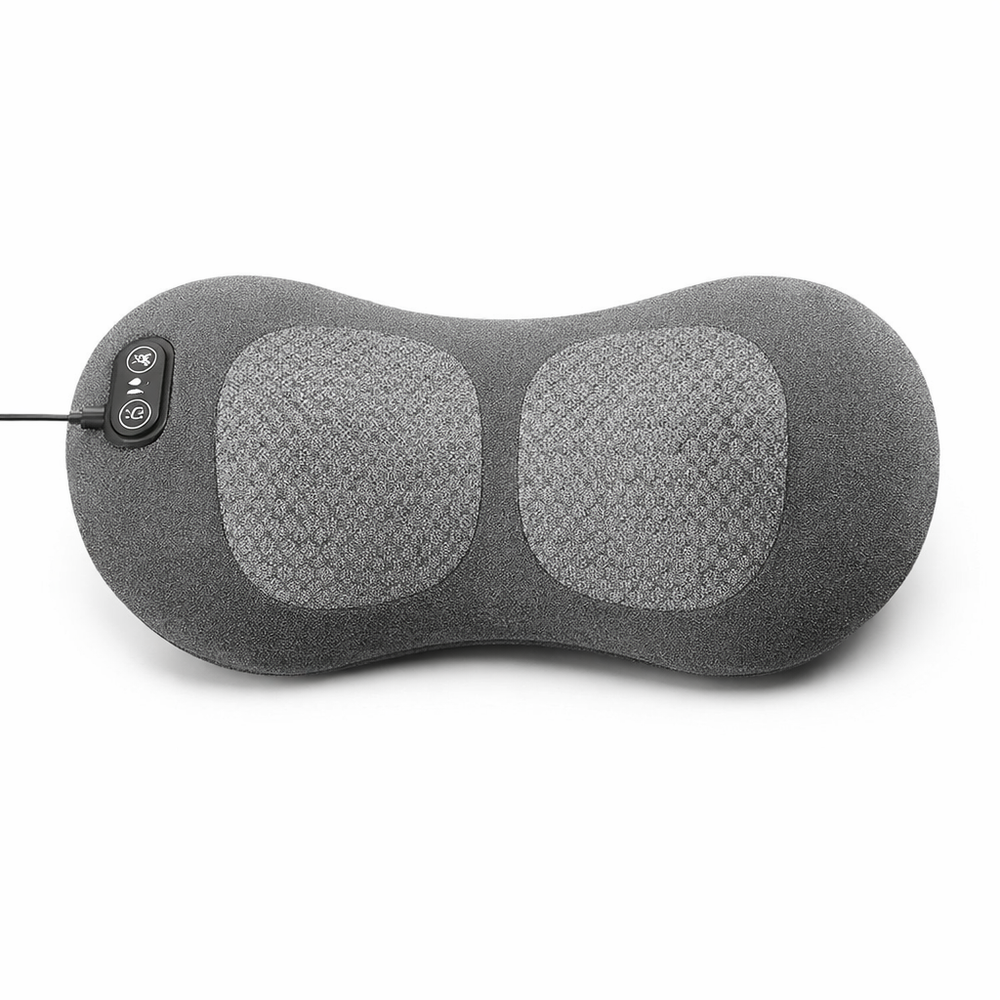 3-In-1 Back Massager Heat Vibration for Back Pain Relief Herniated Disc Stretch Support Traction Lower Back Massage Pillow — hero white