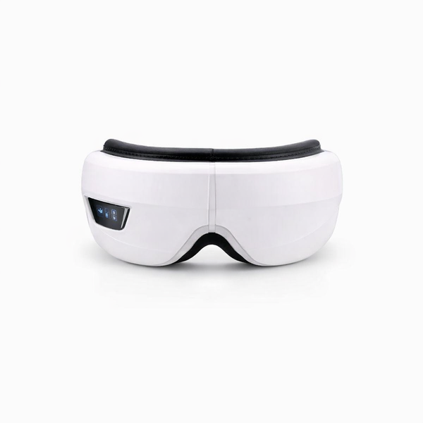 Electric Eye Massager with Heat Vibration Bluetooth Music Massage Relax Glasses DC Eyes Care Device — hero white