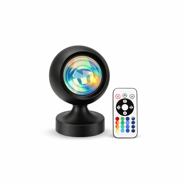 Sunset Light Projection Light with Remote Control 16-Color Night Light RGB Color Changing LED Light Bedroom Photography Prop — hero white