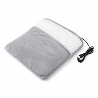 Foot Warmer Winter Electric Foot Heating Pad Soft Flannel Washable Foot Warmer Constant Temperature Heating Foot Warming Mat — hero white