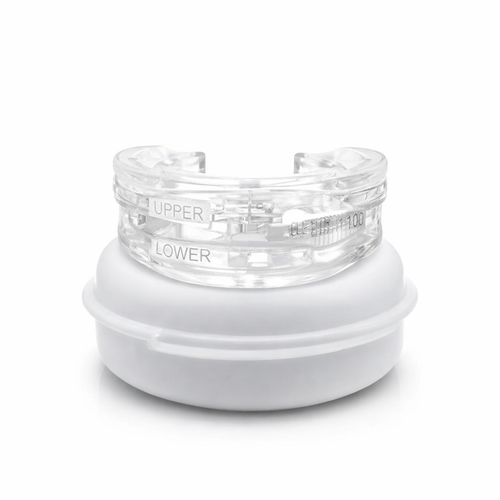 New Anti-Snoring Mouthguard Teeth Bruxism Mouthguard Improves Sleep Teeth Bruxism Sleep and Apnea Device — hero white