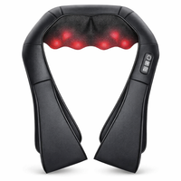 Shiatsu Neck and Shoulder Massager Heated Back Massager U Shape Deep Kneading Electric Massage Pillow for Neck Waist Leg Body — hero white