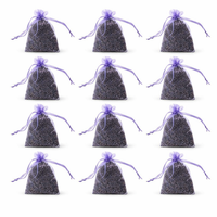 12 Pcs Dried Lavender Sachets Drawers Freshener for Drawers and Closets for Fresh Scents Closet Deodorizer Freshener Dur — hero white