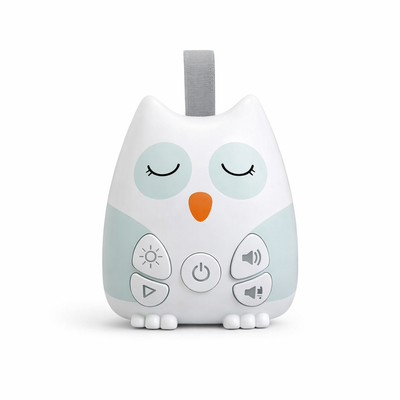Portable White Noise Sound Machine for Baby 30 Soothing Sounds Crying Sensor for Infants with Night Light Timer Rechargeable — hero white
