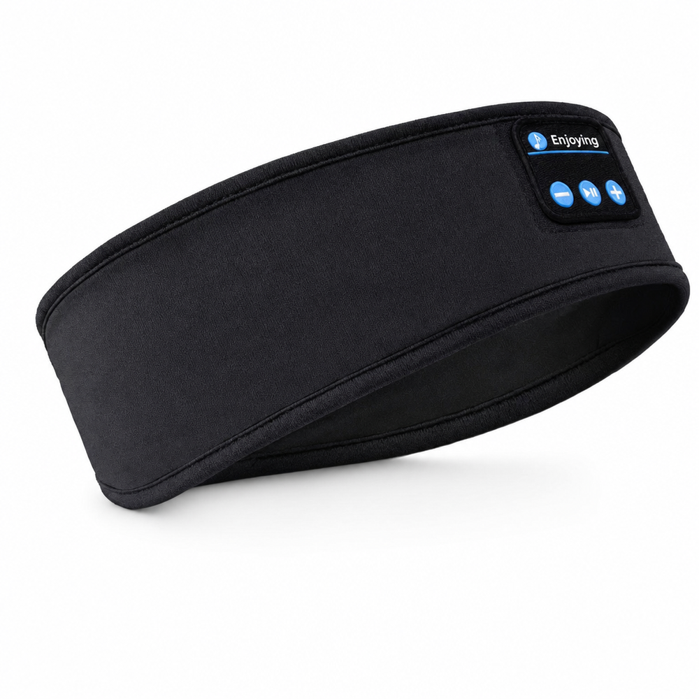 BT Earphones Sports Sleeping Headband Elastic Wireless Headphones Music Eye Mask Wireless Bluetooth Headset Headband — hero white