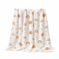 Soft & Breathable Gauze Swaddle Blanket - 120X110Cm Bamboo Cotton for Ultimate Comfort and Security — hero white