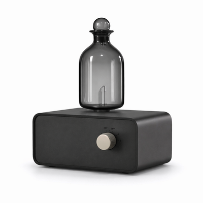 Rechargeable Essential Oil Diffuser Waterless Nebulizing Diffuser Electric Smell for Home Office Wood and Glass Aroma Diffuser — hero white