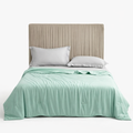 Air Condition Comforter for Summer Pure Color Ice Silk Cooling Blanket Lightweight and Smooth Twin/King Size Cold Quilt — hero white