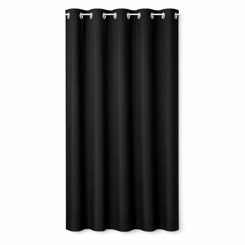 1Panel Solid 100% Blackout Curtains with Grommets, Total Privacy Drapes for Bedroom, Living Room, Home Decor,Lightweight Curtain — hero white