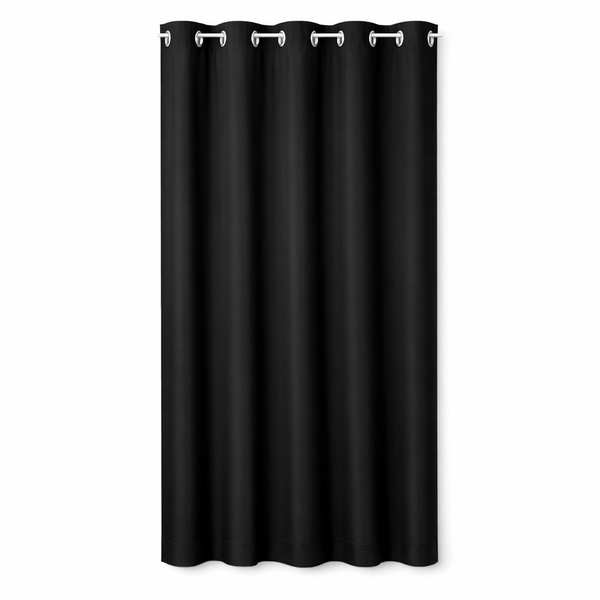 1Panel Solid 100% Blackout Curtains with Grommets, Total Privacy Drapes for Bedroom, Living Room, Home Decor,Lightweight Curtain — hero white
