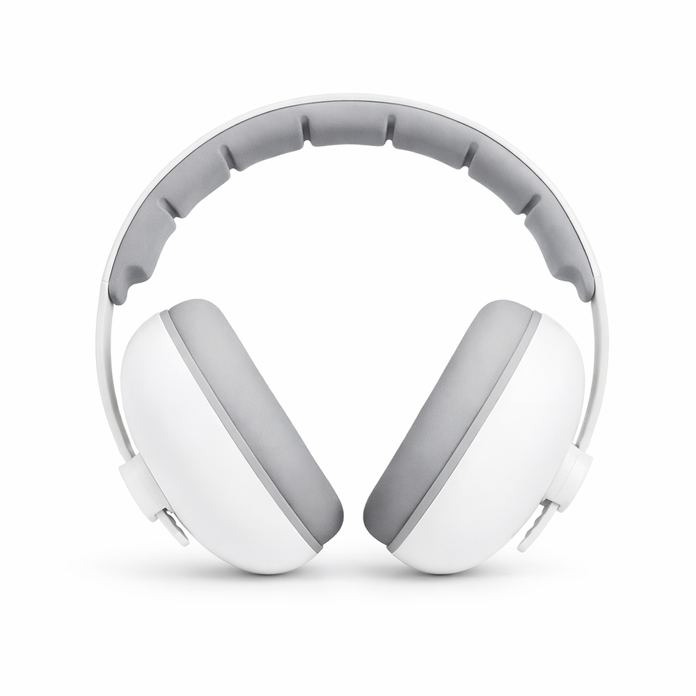 1Pc Baby Ear Protection Anti-Noise Earmuffs Headphones for Sleep & Travel Ear Protection with Stretchable Design — hero white