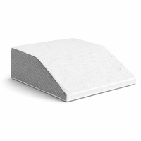Leg Pillow, 8Inch Leg Elevating Pillow for Legs,Rest, Sleeping,Leg Wedge Pillow for Side Sleeping, Memory Foam Leg Wedge Pillow — hero white