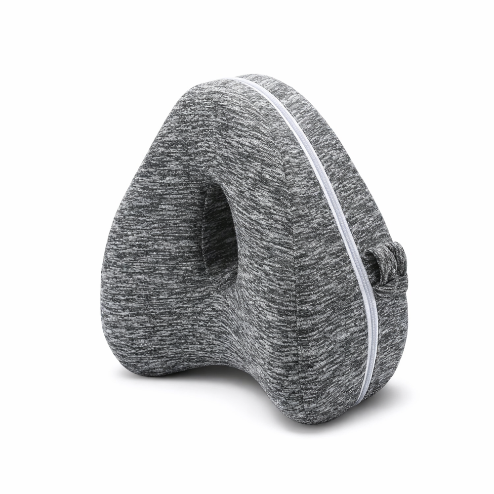 Memory Foam Leg Knee Foam Support Pillow Side Sleeper Sciatica Orthopedic Sciatica Back Hip Relief Pillow for Bed Sofa — hero white
