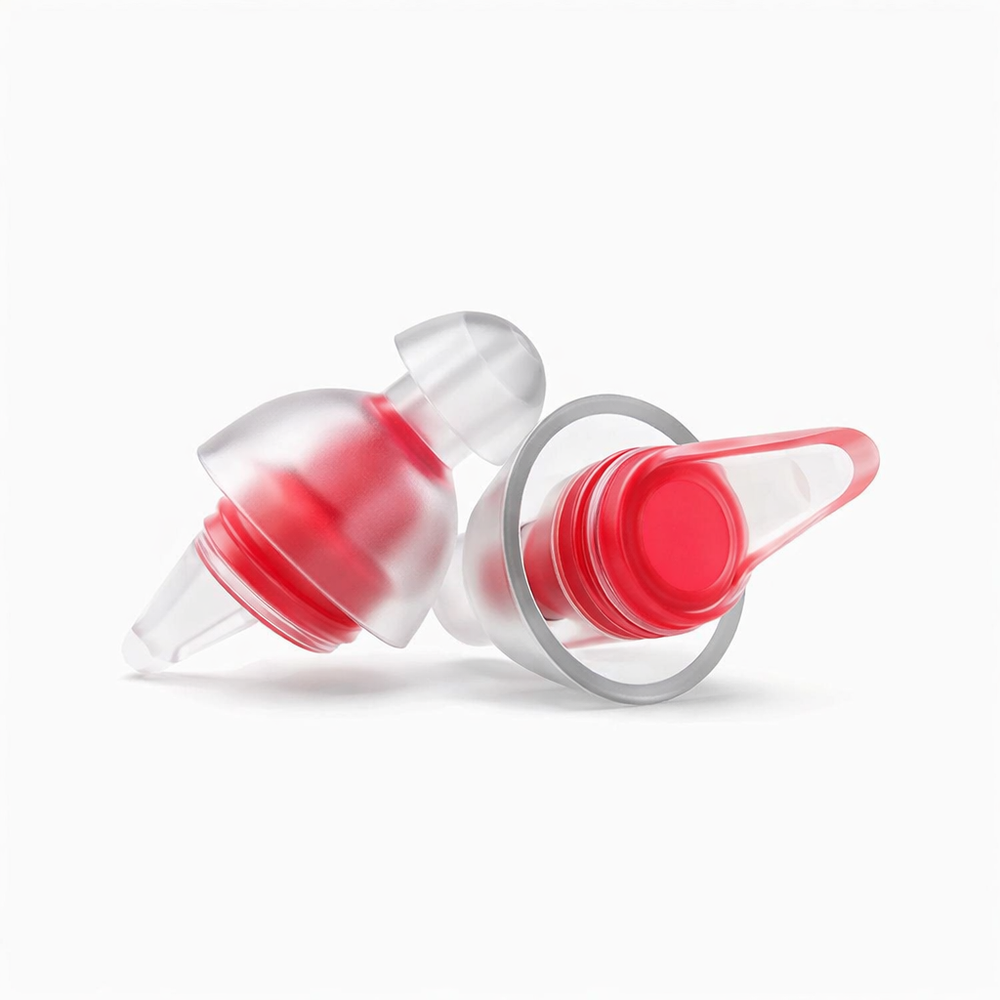 HUAK High Fidelity Silicone Ear Plugs for Noise Cancelling Washable Reusable Musicians Motorcycles Sleeping Work, Study, Swim — hero white