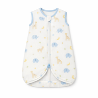 Baby Sleeping Bag Newborn Baby Swaddle Sleeveless Sleep Sack Summer Thin 100% Cotton Soft 2-Ways Zipper Diaper Changing Bag — hero white