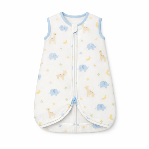 Baby Sleeping Bag Newborn Baby Swaddle Sleeveless Sleep Sack Summer Thin 100% Cotton Soft 2-Ways Zipper Diaper Changing Bag — hero white