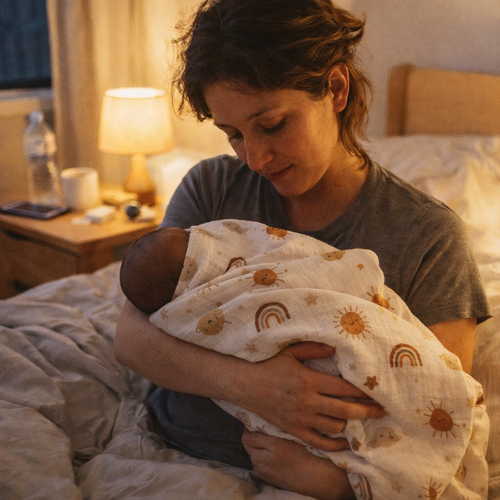 Soft & Breathable Gauze Swaddle Blanket - 120X110Cm Bamboo Cotton for Ultimate Comfort and Security — lifestyle