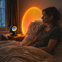 Sunset Light Projection Light with Remote Control 16-Color Night Light RGB Color Changing LED Light Bedroom Photography Prop — lifestyle