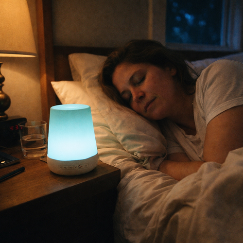 MBZ085 White Noise Machine Baby Sleep Sound Machine Colorful Night Lights 28 Soothing Sounds with 3.5Mm Headphone Jack — lifestyle