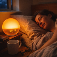 Sunrise Alarm Clock Wake up Light Clock Sunrise/Sunset Simulation Digital Clock with Night Light FM Radio Desk Clocks — lifestyle