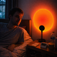LED Sunset Projection Lamp USB Mood Light for Bedroom Living Room Photography Wall Decor Birthday Party — lifestyle