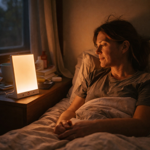 10000 Lux LED SAD Light Daylight Therapy Lamp 3200K Happy Mood Light Touch Dimmable for Winter anti Depression LED Nightlights — lifestyle
