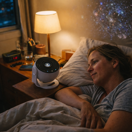 Night Light Galaxy Projector Starry Sky Projector 360° Rotate Planetarium Lamp for Kids Bedroom Valentines Day Gift Wedding Deco — lifestyle