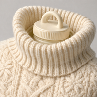 1/2L Hot Water Bottle with Knitted Cover Large Capacity Hot Water Bag for Female Warm Belly Hands Inject Water Hot Water Bag — detail