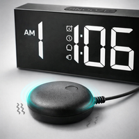 Vibrating Alarm Clock 7.5'' Large Display LED Clock Loud Alarm Clock with Bed Shaker for Heavy Sleepers Hearing Impaired — detail