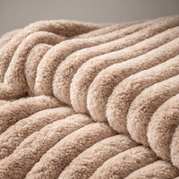 Solid Color Thickened Wide Striped Multifunctional Blanket, Can Be Used as Bed Sheet Cover Blanket, Nap Blanket, Pet Blanket — detail