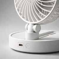 USB Foldable Fan with 4 Speeds ＆ Timing,Battery Operated Mini Fan for Bedroom, Indoor or Outdoor,Table Fan — detail