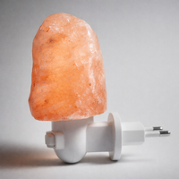 Himalayan Salt Wall Bedside Lamp, Natural Crystal, Hand Carved Night Light, Home Decor, Air Purifying Release, Negative Ions — detail