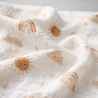 Soft & Breathable Gauze Swaddle Blanket - 120X110Cm Bamboo Cotton for Ultimate Comfort and Security — detail