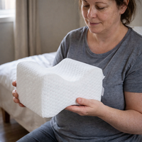 Leg Pillow,Side Pillow,Memory Foam Knee Pillow with Side Sleeping Belt,Leg Knee Pillow with Removable and Washable Cover — scale