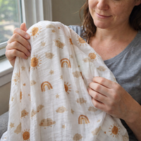 Soft & Breathable Gauze Swaddle Blanket - 120X110Cm Bamboo Cotton for Ultimate Comfort and Security — scale