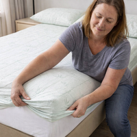 1P Cooling Bamboo Fiber Fitted Sheet, Breathable Mattress Protector Cover with Deep Pocket for Summer — scale