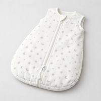 Baby Sleeping Bag Newborn Baby Swaddle Sleeveless Sleep Sack Summer Thin 100% Cotton Soft 2-Ways Zipper Diaper Changing Bag — angle